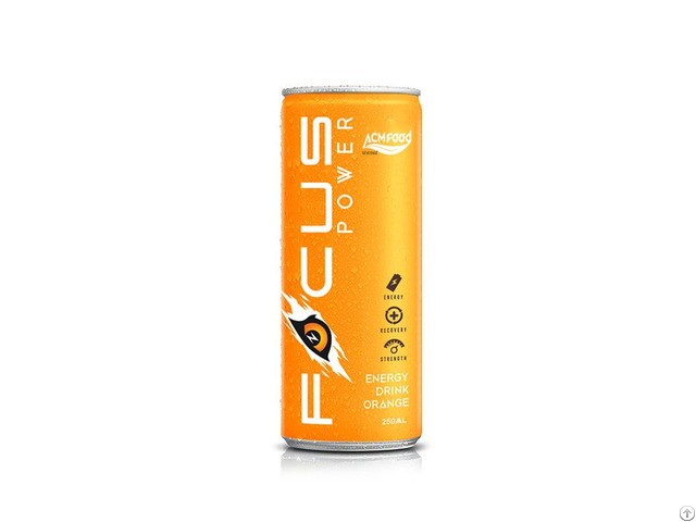 250ml Acm Energy Drink Orange Flavor Own Brand