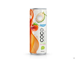 Best 320ml Acm Sparkling Coconut Water Peach Flavor