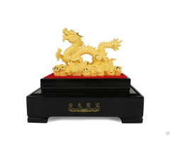 Velvet Sand Gold Crafts Chinese Dragon
