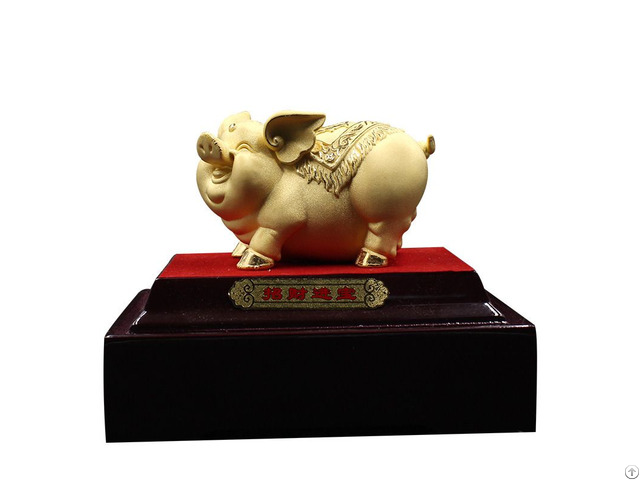 Velvet Sand Gold Crafts Golden Pig