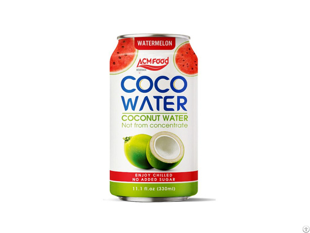 330ml Acm Beverage Brand Young Coconut Water With Watermelon