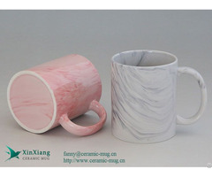 Wholesale Pink Marble 11oz Ceramic Coffee Mug Suppliers