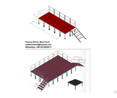 Portable Staging Stage Platform With Guardrail