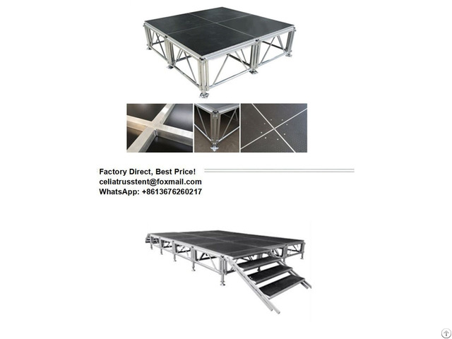Aluminum Portable Stage Stairs Wooden Stages Floor