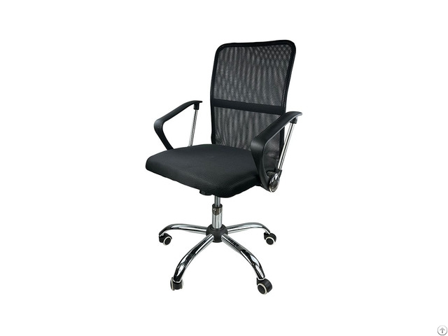 Rotating Office Chair With Black Mesh Five Claw Base