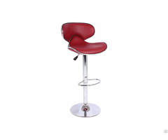 Butterfly Back High Stool With Pu Seat Silver Footrest