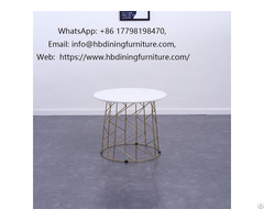 Mdf Desktop Irregular Iron Leg Side Table Dt M56