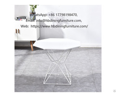 White Mdf Tabletop With Metal Legs Dt M59