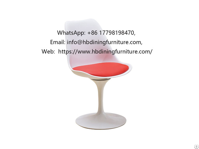 Drum Foot Swivel Plastic Solid Back Chair