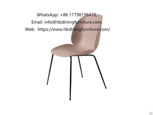 Colours Plastic Dining Chair With Iron Legs