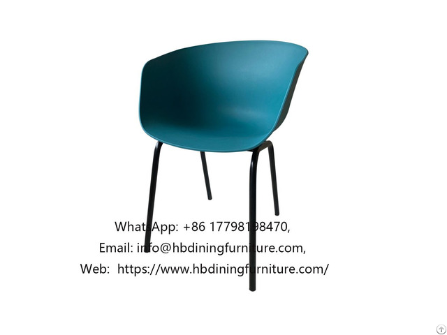 Plastic Armchairs With Thin Iron Legs Dc P07h