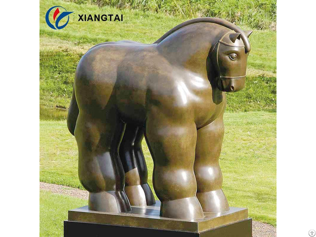 Bronze Fat Horse Sculpture Garden Art For Sale