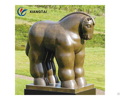 Bronze Fat Horse Sculpture Garden Art For Sale