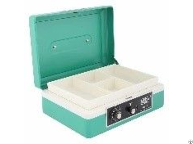 Dual Cash Box With Coin Tray 8 Inch