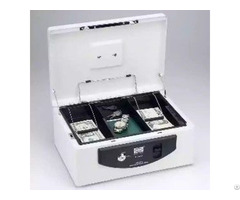 Cylinder Lock Cash Box With Alarm 14 Inch