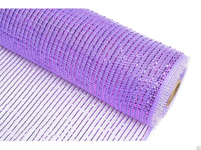 21 Inch 10y Light Purple Strip Pp Wraps Mesh For Flowers 100c08