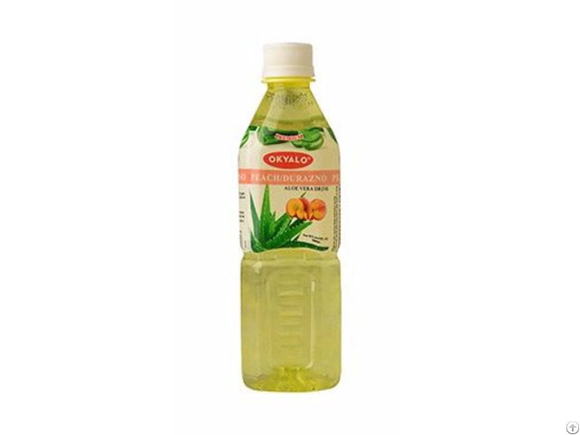 Okyalo Wholesale 500ml Aloe Vera Juice Drink With Peach Flavor