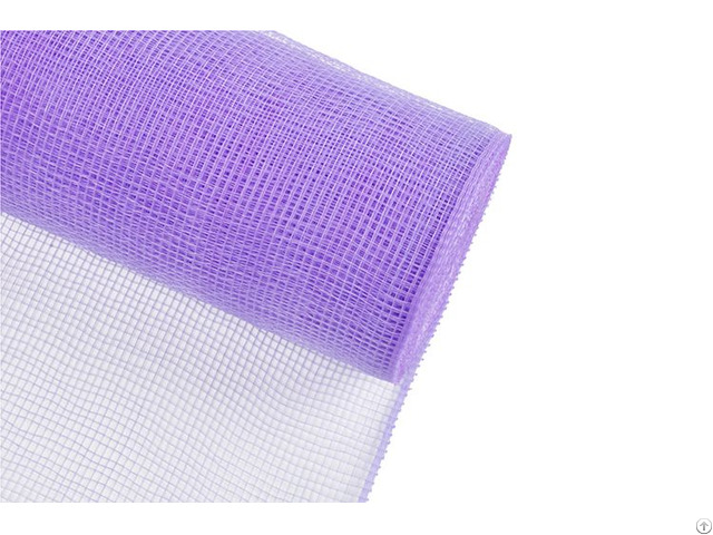 6 Inch 10y Light Purple Festival Gift Packing Plastic Solid Mesh For A08r6