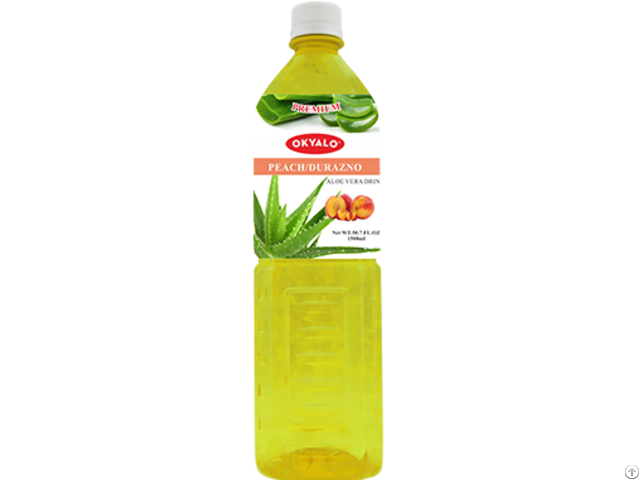 Okyalo Wholesale 1 5l Aloe Vera Juice Drink With Peach Flavor