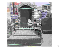 Black Carved Granite Gravestone