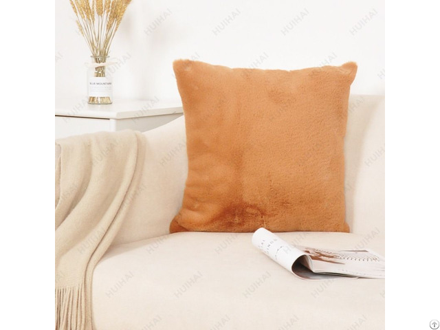 Faux Rabbit Fur Pillow