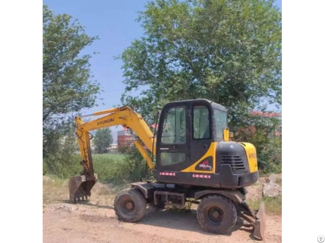 Used Hyundai R60w 7 Wheel Excavator Excellent Working Condition