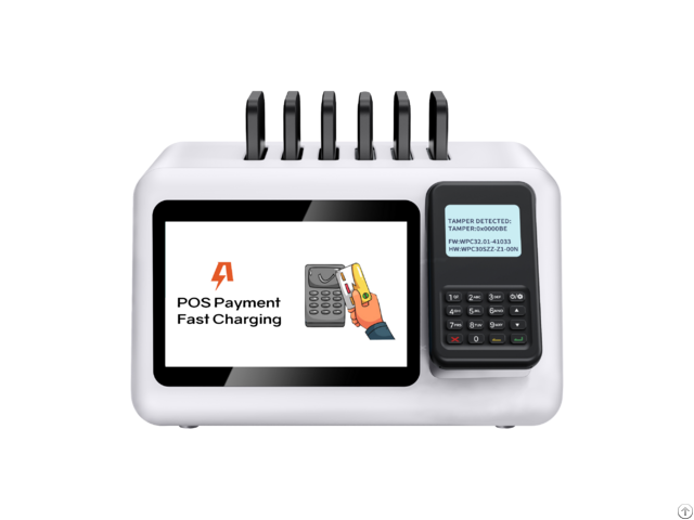 Portable Charger 6 Slots Sharing Power Bank Rental Station With Pos