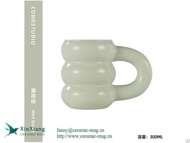Wholesale 11oz Cyan Excrement Shaped Ceramic Mugs Spoof