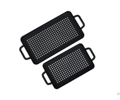 Factory Seasoned Outdoor Bbq Carbon Steel Grill Basket