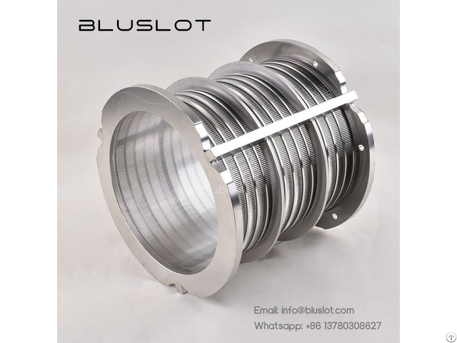 Wedge Wire Cylindrical Screen Basket For Sepcom Screw Press Separator
