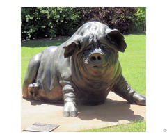Bronze Pig Sculpture