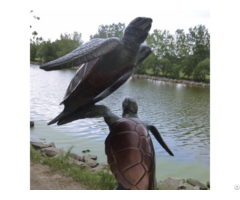 Bronze Turtle Sculpture