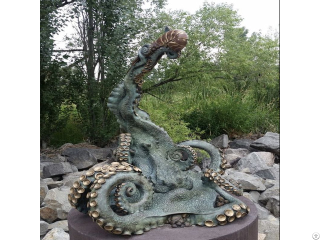 Bronze Octopus Sculpture