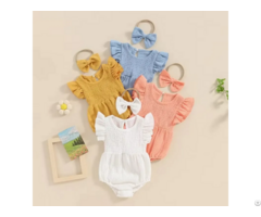 Gots Certified 100% Organic Cotton Baby Girls Romper