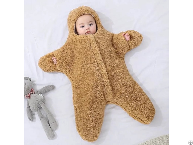 Organic Cotton Sleep Sack With Feet Newborn Baby Starfish Warm Sleeping Bag