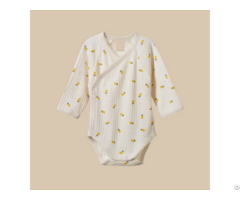 Organic Cotton Newborn Bodysuit Kimono Print Romper