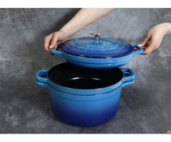 Whole 4 Piece Enameled Cast Iron Stackable Cookware Set