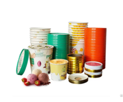 Ice Cream Paper Tub With Stackable Lid And Wooden Spoon 3oz 5oz 16oz 32oz