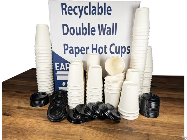 Sustainable Paper Cup For Coffee With Sip Lid 8oz 12oz 16oz 20oz