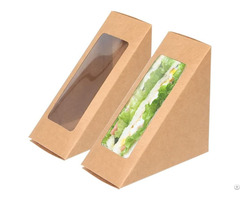 Kraft Paper Sandwich Wedge Box For Takeaway