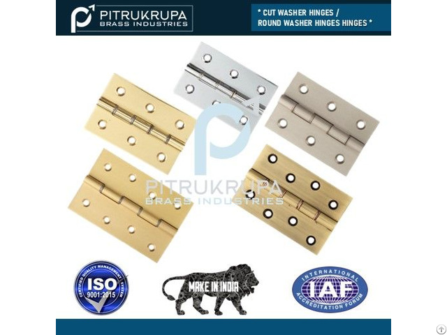 Brass Round Washer Butt Hinges