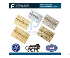 Brass Round Washer Butt Hinges