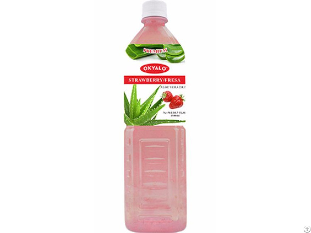 Okyalo 1 5l Raw Aloe Vera Drink With Strawberry Flavor Okeyfood