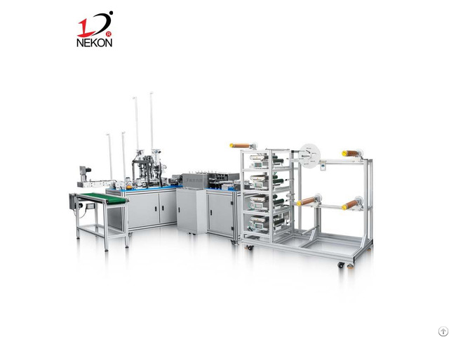 Servo Motor Type Outer Ear Loop Disposable Flat Face Mask Making Machine