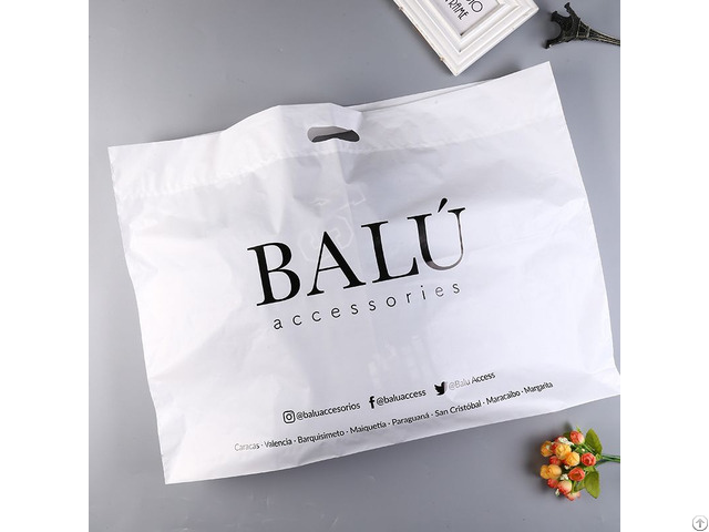 Reusable Plastic Die Cut Patch Handle Shopping Carrier Bags