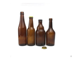 Amber Brown Beer Glass Bottle With Crown Cap 330ml