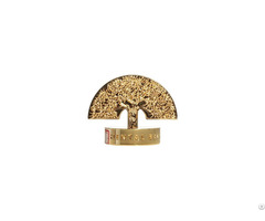 Customized Gold Plating Tree Shape Metal Zamac Closure Lid Cap
