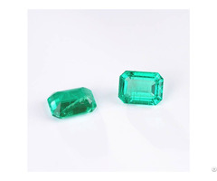 Colombia Green Color Octagon Cut Lab Grown Emerald