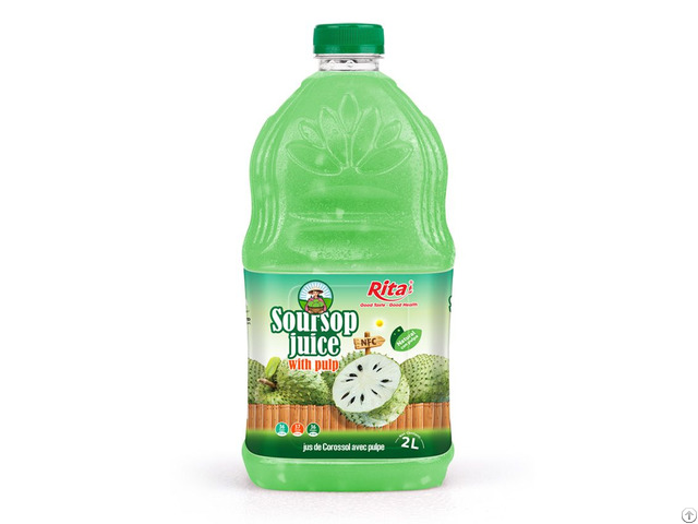 Nfc Tropical Drink Soursop Fruit Juice With Pulp 2l Pet Bottle