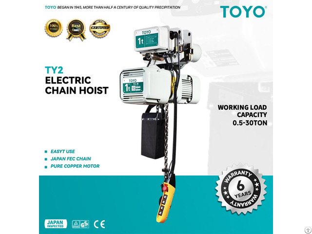 Toyo Ty2 Electric Chain Hoist